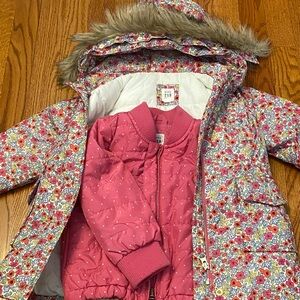 GAP Floral Toddler Jacket with White Lining